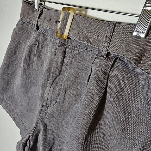 Nicole Miller Vintage Look Linen Blend Gray Shorts Women's Size 10 NWT - Picture 11 of 11